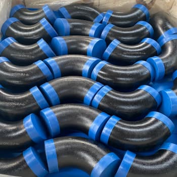 ASME B16.9 ASTM A234 gr. WPB užpakalinio suvirinimo alkūnės